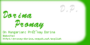 dorina pronay business card